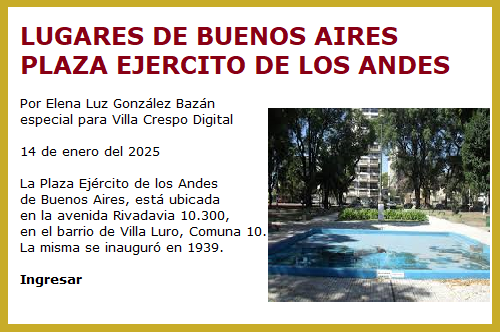 PLAZA EJERCITO DE LOS ANDES